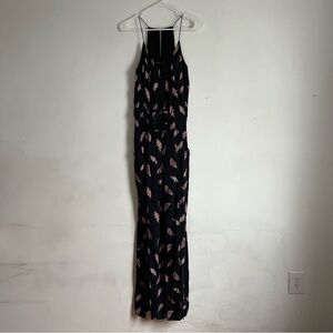 VIX Paula Hermanny Nora Printed Wide Leg Coverup Leaf Jumpsuit